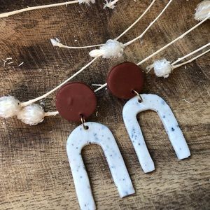 Handmade polymer clay earrings in the style Nadia